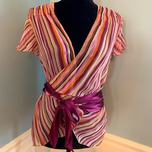 Limited multicolored sheer blouse